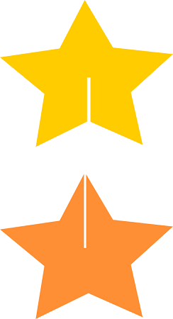 Le due stelline disegnate con Inkscape
