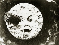 Immagine tratta dal film "Viaggio sulla Luna" di G. Méliès
